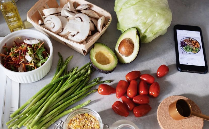 A fresh selection of vegetables and ingredients for preparing a nutritious meal.